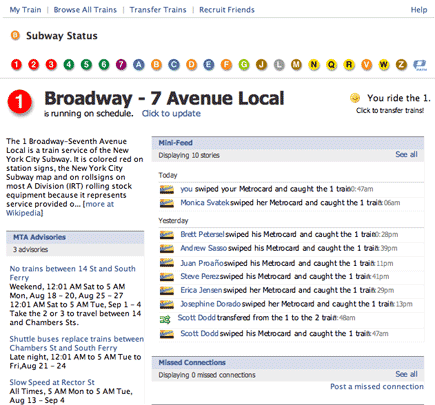 Facebook Subway Application